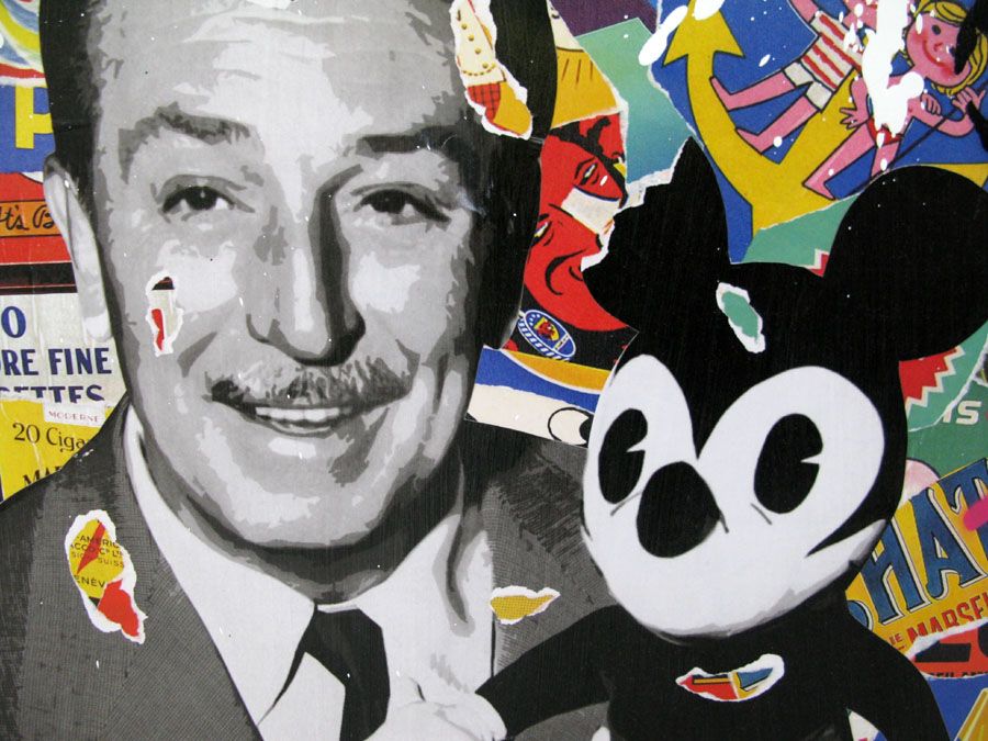 Tableau de RS ARTIST a pour titre STUFFY WALT style graphique dim : RS ARTISTprix: