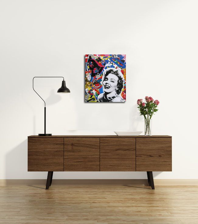 Tableau de RS ARTIST a pour titre MARILYN style street pop art dim : RS ARTISTprix: