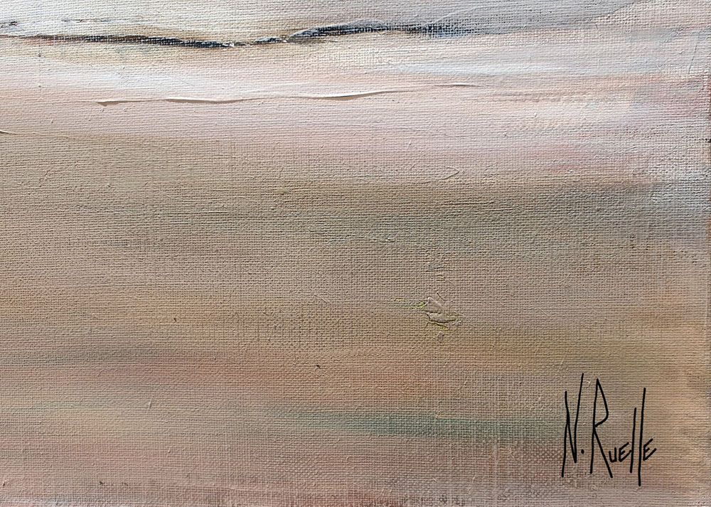 Tableau de RUELLE NICOLAS a pour titre POUR UN PAYS LOINTAIN style abstrait dim : RUELLE NICOLASprix:1200