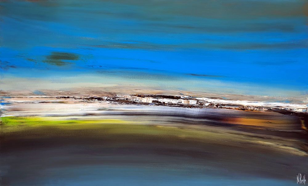 Tableau de RUELLE NICOLAS a pour titre MIRAGE style abstrait dim : RUELLE NICOLASprix:1400