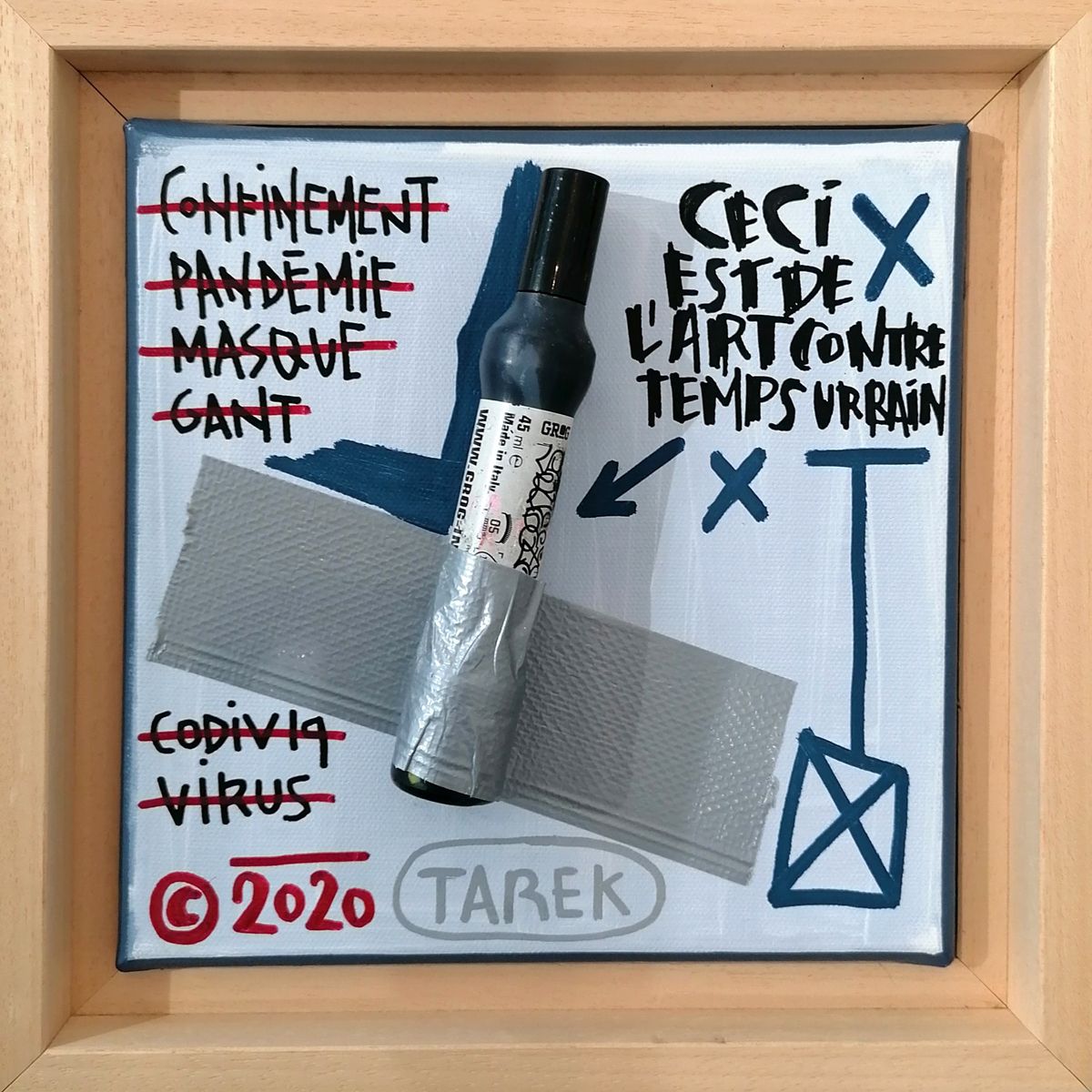 Sculpture de TAREK a pour titre READY TWO style graphique dim : TAREKprix:250
