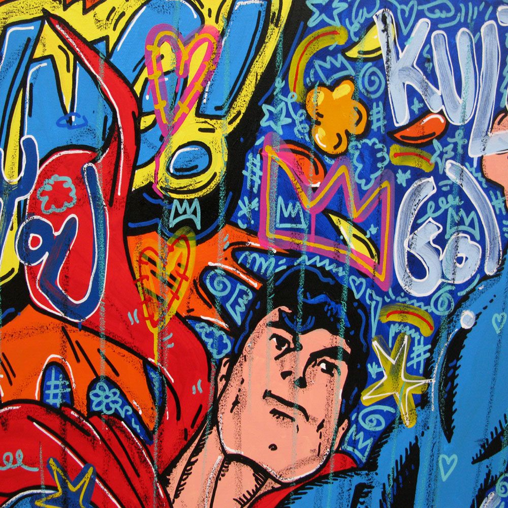 Tableau de RICO SAB a pour titre Amazing superman style street pop art, street art dim : RICO SABprix:950