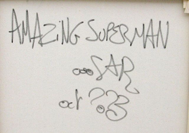Tableau de RICO SAB a pour titre Amazing superman style street pop art, street art dim : RICO SABprix:950