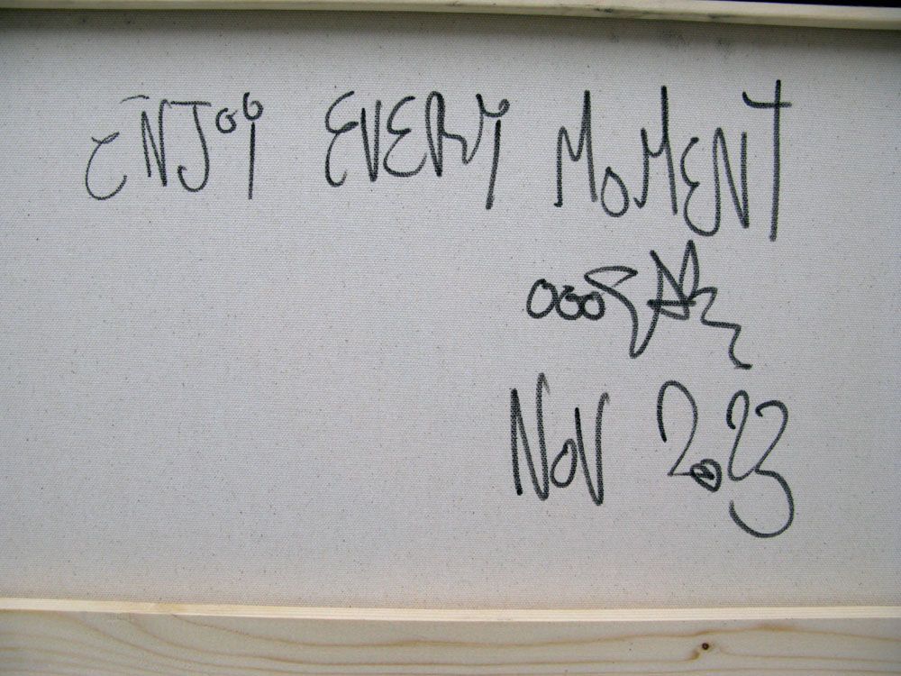 Tableau de RICO SAB a pour titre Enjoy every moment style street pop art, street art dim : RICO SABprix:320