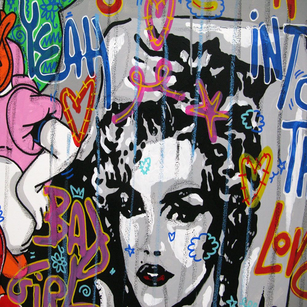 Tableau de RICO SAB a pour titre Madonna style street pop art, street art dim : RICO SABprix:1200