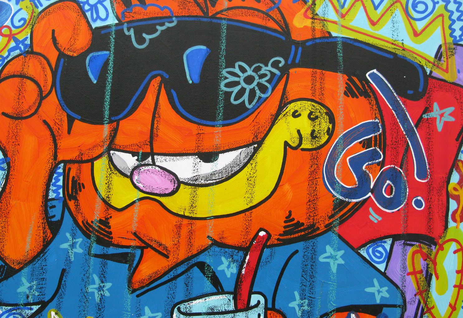 Tableau de RICO SAB a pour titre Keep kalm be free style street pop art, street art dim : RICO SABprix:320
