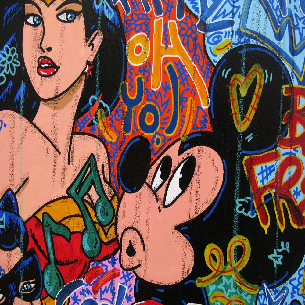 Tableau de RICO SAB a pour titre So sexy style street pop art, street art dim : RICO SABprix:950