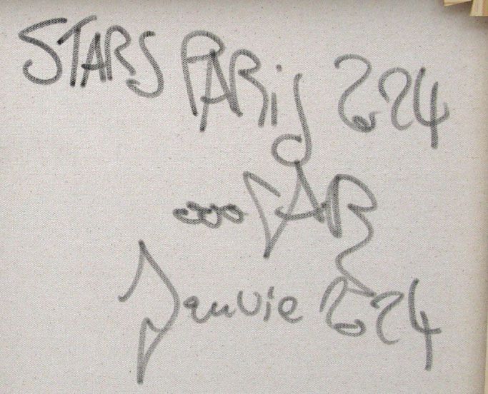 Tableau de RICO SAB a pour titre Stars Paris 2024 style street pop art, street art dim : RICO SABprix:600