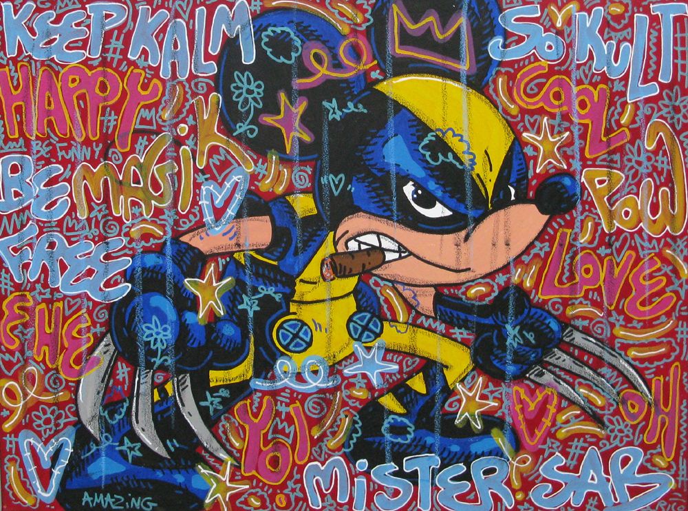 Tableau de RICO SAB a pour titre Keep Kalm style street pop art, street art dim : RICO SABprix:450