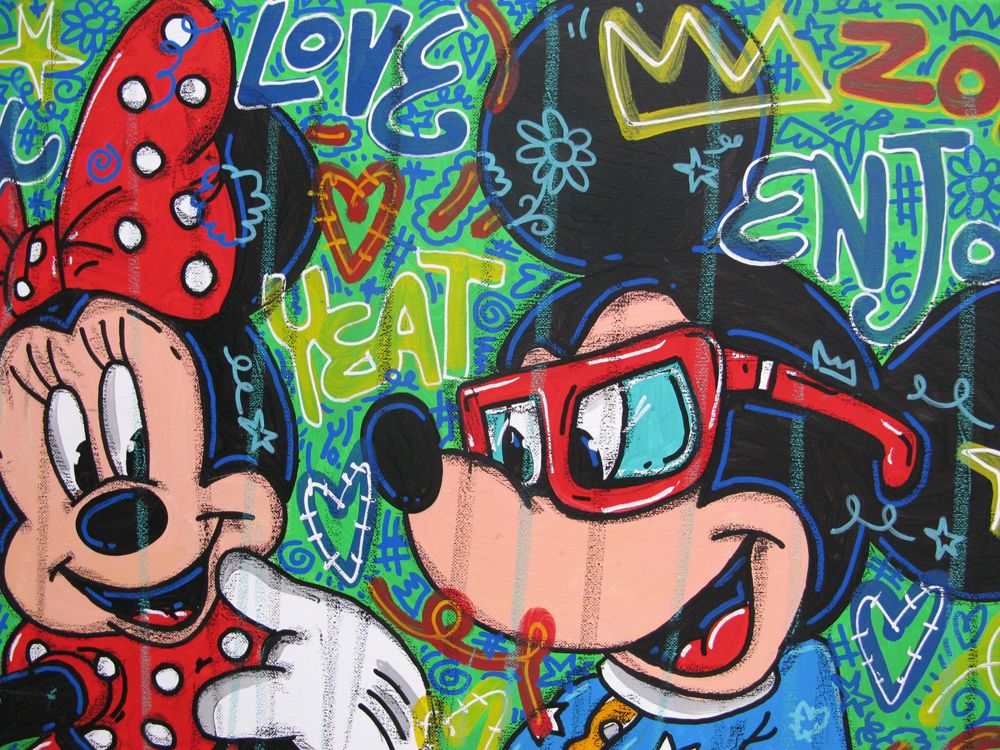 Tableau de RICO SAB a pour titre Love yeah style street pop art, street art dim : RICO SABprix:600