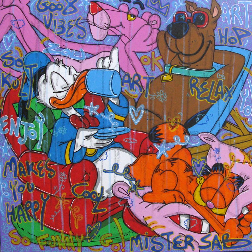 Tableau de RICO SAB a pour titre Relax style street pop art, street art dim : RICO SABprix:950