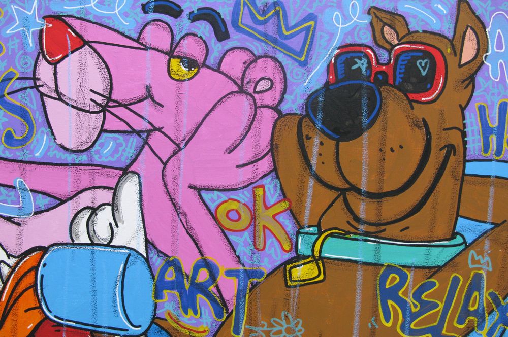 Tableau de RICO SAB a pour titre Relax style street pop art, street art dim : RICO SABprix:950