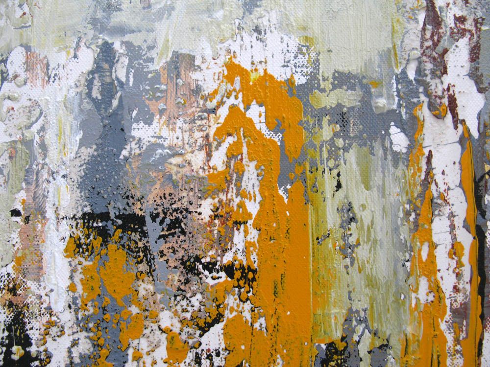Tableau de TANIA CARRARA a pour titre SANS TITRE JAUNE style abstrait dim : TANIA CARRARAprix:450