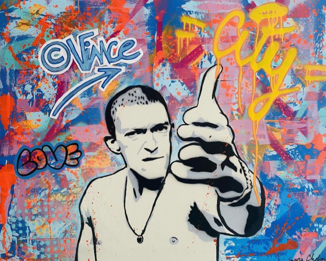 Tableau de SARA CHELOU a pour titre Vince style street pop art dim : SARA CHELOUprix:890