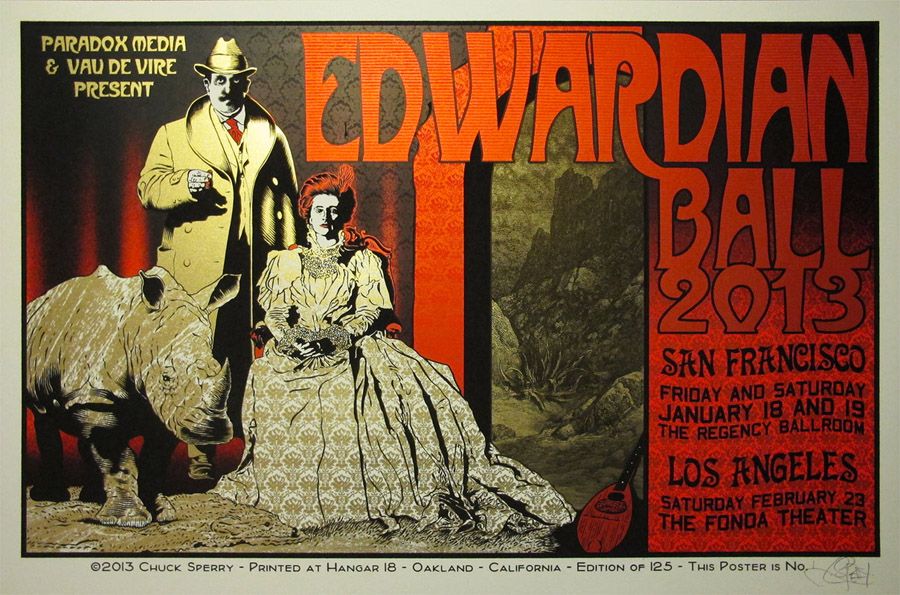 Editions d'art de CHUCK SPERRY a pour titre EDWARDIAN BALL (RHINO) style figuratif dim : CHUCK SPERRYprix:150
