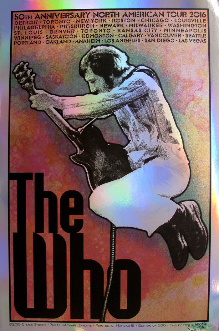 Editions d'art de CHUCK SPERRY a pour titre THE WHO NORTH AMERICA TOUR style figuratif dim : CHUCK SPERRYprix:300