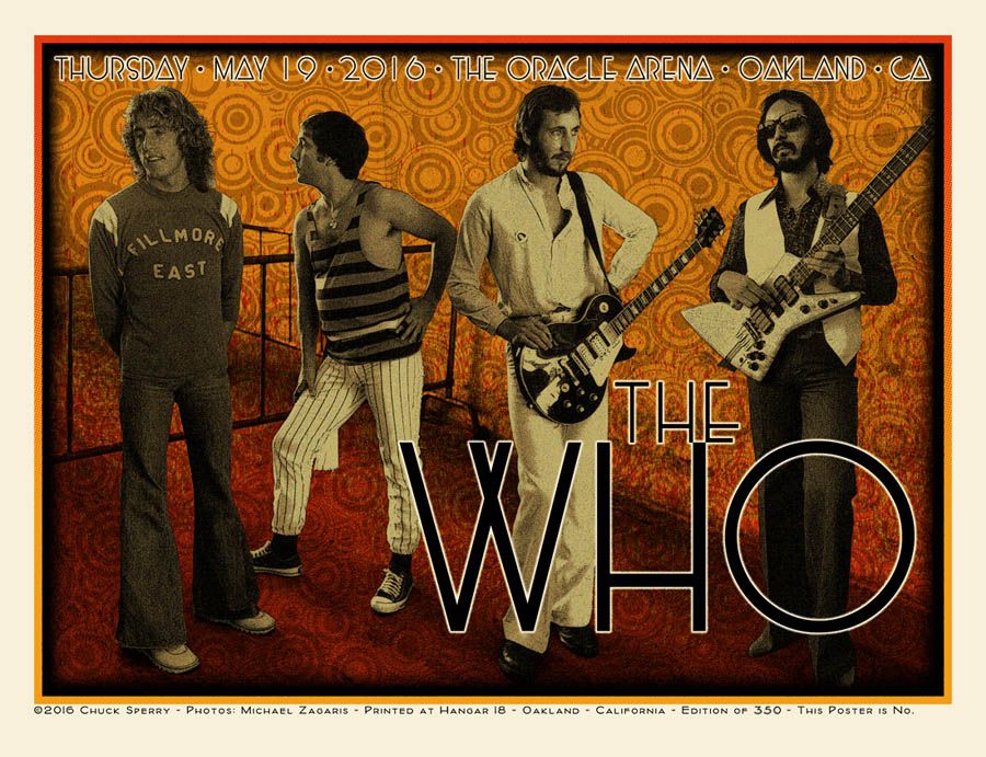 Editions d'art de CHUCK SPERRY a pour titre THE WHO OAKLAND style figuratif dim : CHUCK SPERRYprix:250