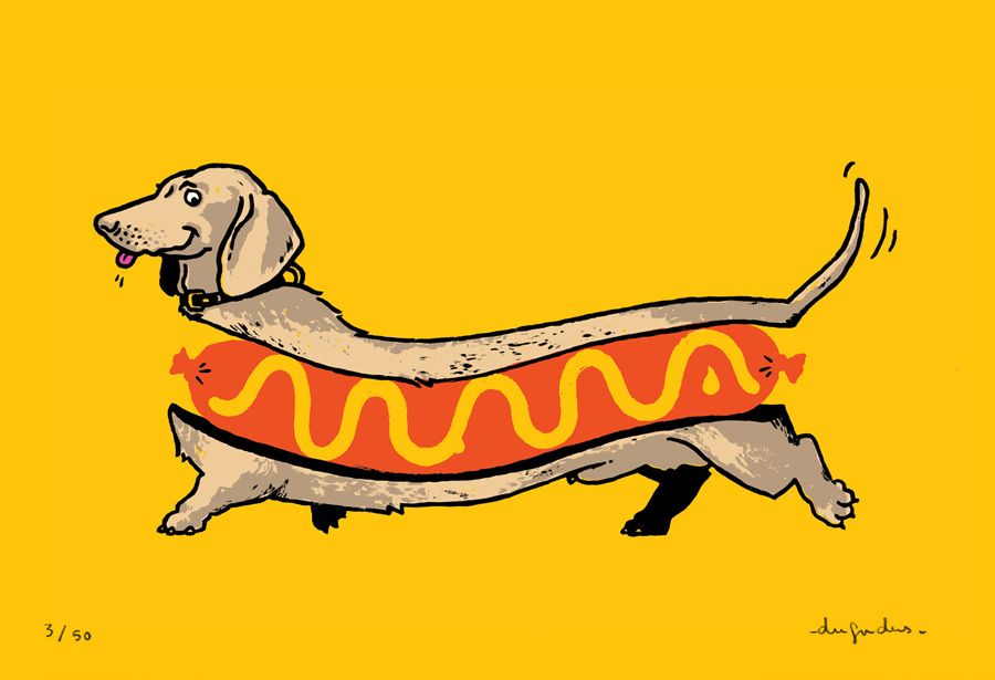 Editions d'art de DUGUDUS a pour titre HOT DOG style graphique dim : DUGUDUSprix:80