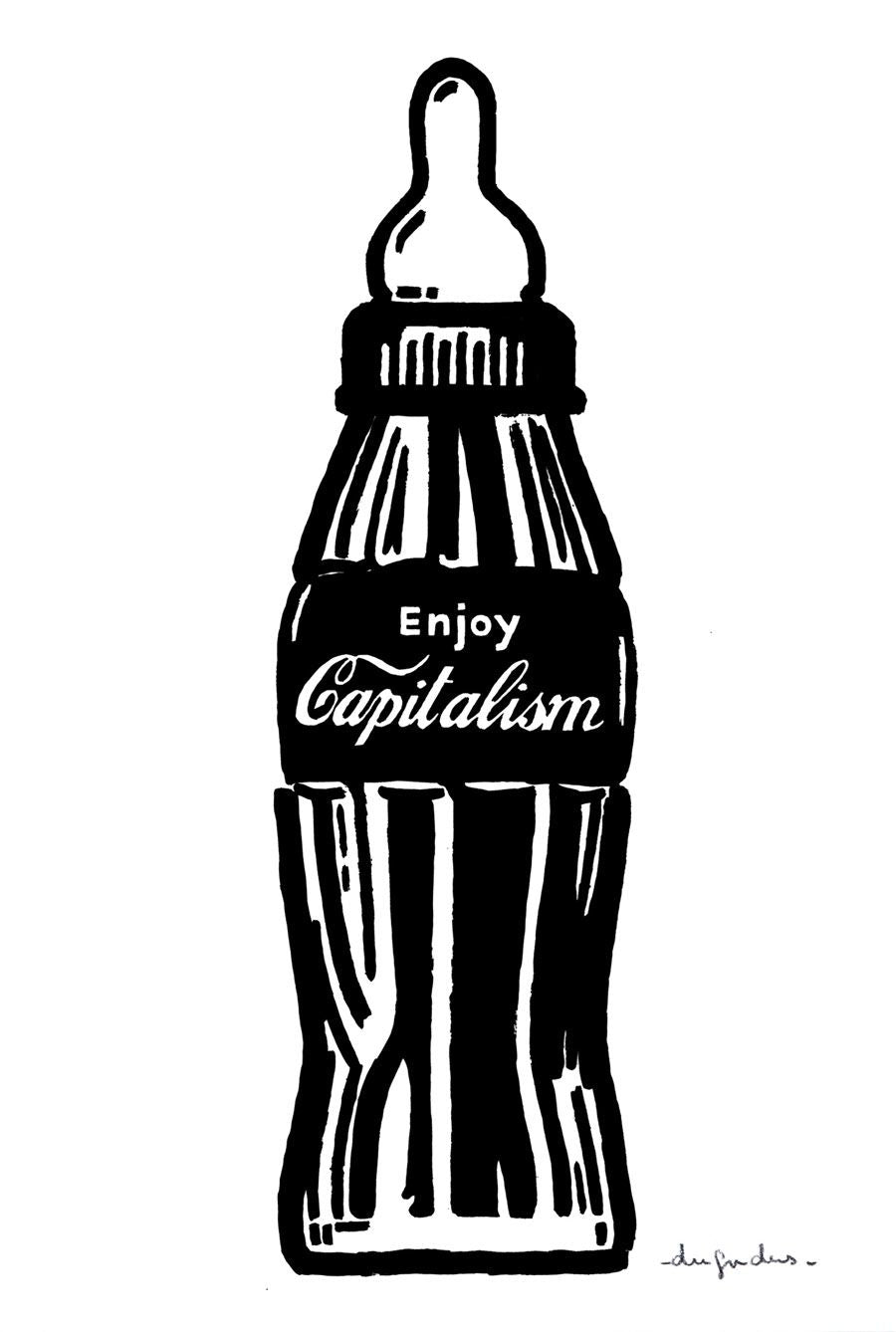 Editions d'art de DUGUDUS a pour titre ENJOY CAPITALISM style graphique dim : DUGUDUSprix:40