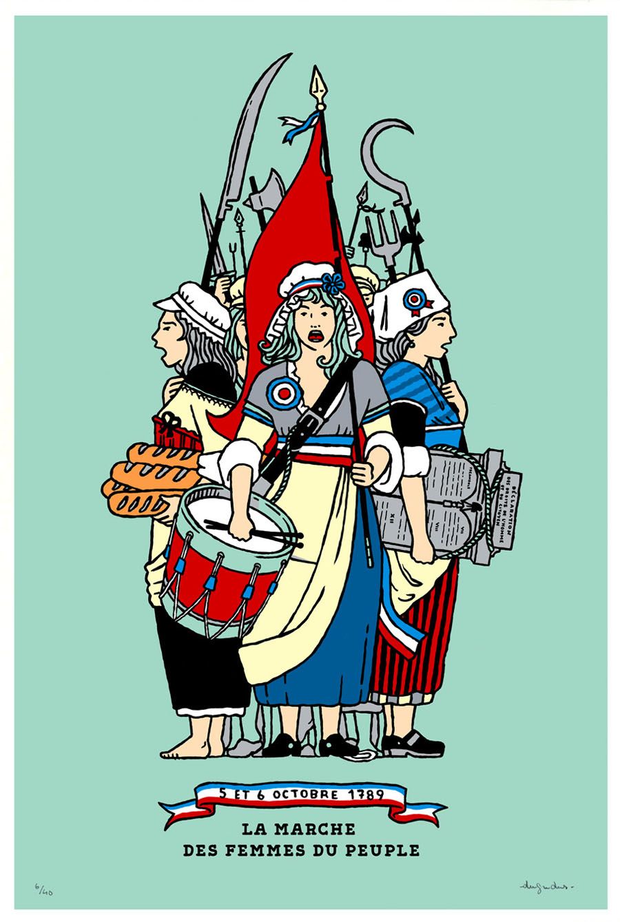 Editions d'art de DUGUDUS a pour titre LA MARCHE DES FEMMES style graphique dim : DUGUDUSprix:100