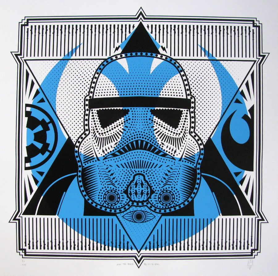 Editions d'art de JIBE a pour titre STORM TROOPER style graphique dim : JIBEprix: