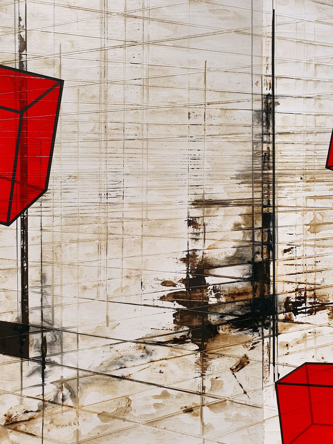 Tableau de LUDOVIC MERCHER a pour titre SPLIT style abstrait dim : LUDOVIC MERCHERprix:2200