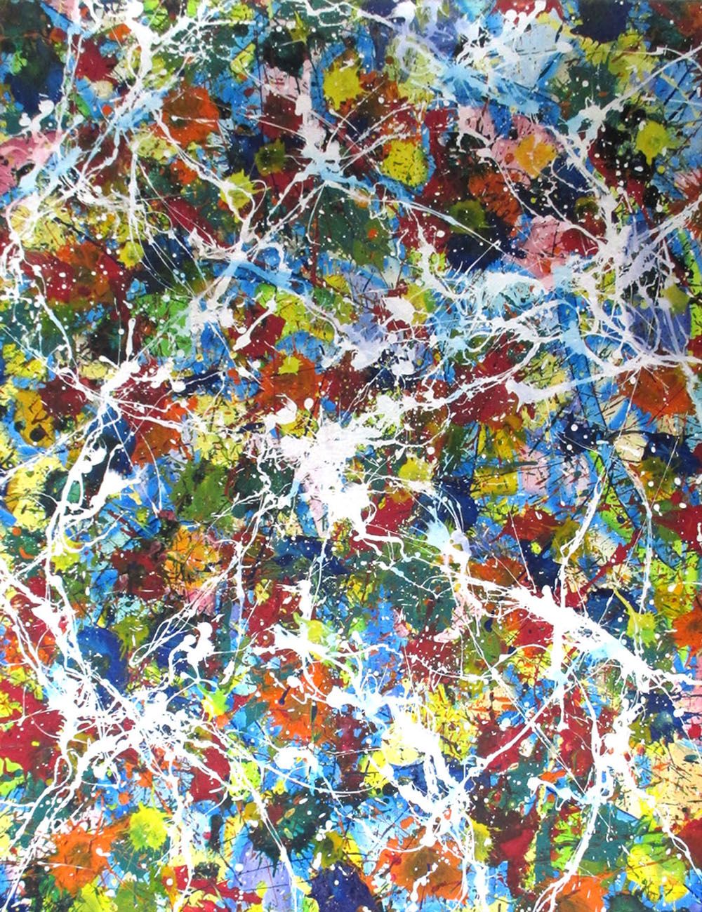 Tableau de STEPHANE RIME a pour titre COULÉES BLANCHES N°39 style abstrait dim : STEPHANE RIMEprix: