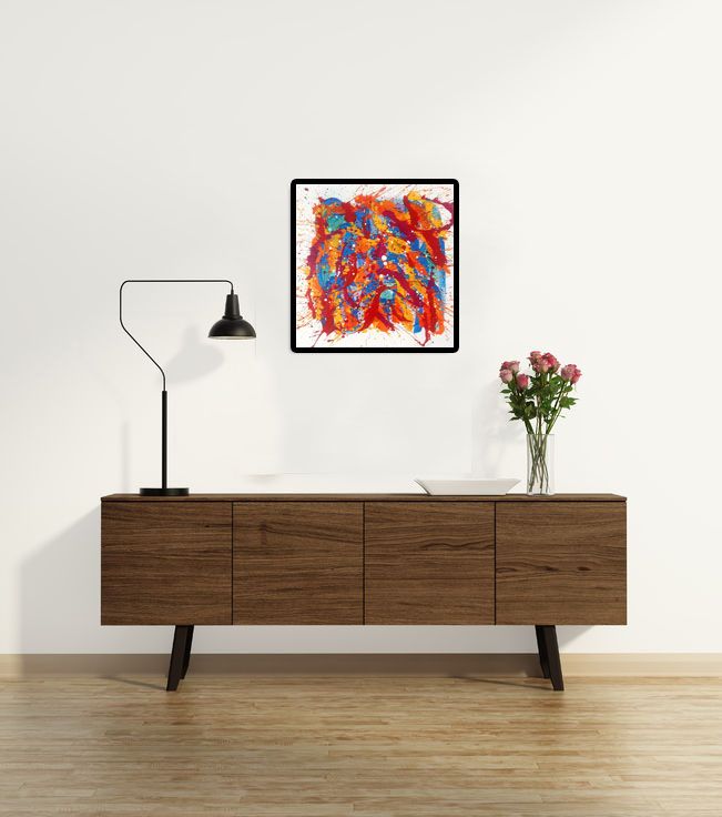 Tableau de STEPHANE RIME a pour titre NONAME N°B53 style abstrait dim : STEPHANE RIMEprix:250