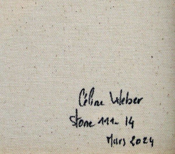Tableau de CELINE WEBER a pour titre STONE 14 style abstrait dim : CELINE WEBERprix:100