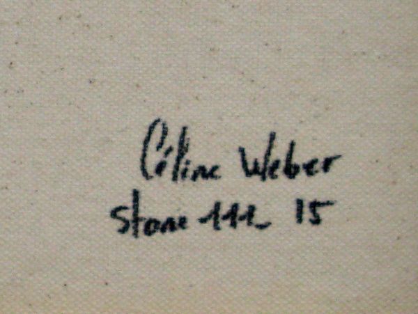 Tableau de CELINE WEBER a pour titre STONE 15 style abstrait dim : CELINE WEBERprix:100