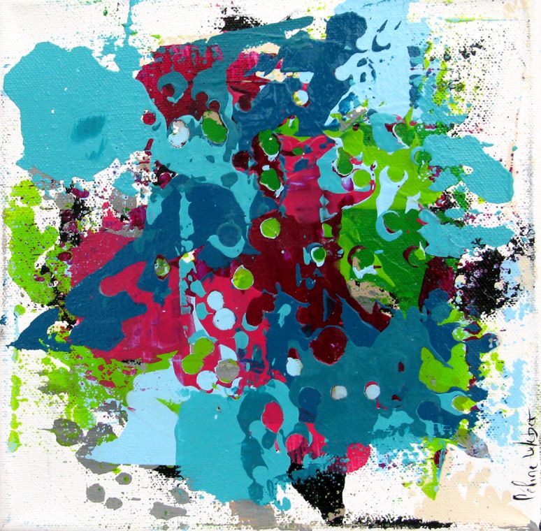Tableau de CELINE WEBER a pour titre STONE 16 style abstrait dim : CELINE WEBERprix:100