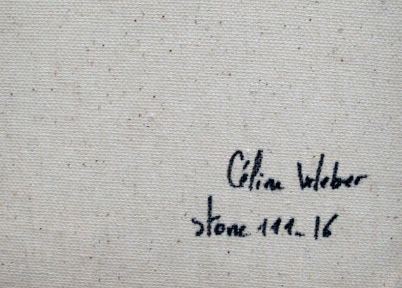 Tableau de CELINE WEBER a pour titre STONE 16 style abstrait dim : CELINE WEBERprix:100