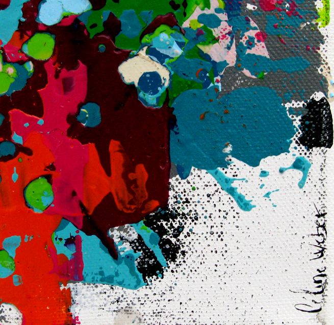 Tableau de CELINE WEBER a pour titre STONE 1 style abstrait dim : CELINE WEBERprix:100