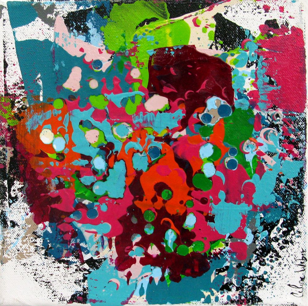 Tableau de CELINE WEBER a pour titre STONE 2 style abstrait dim : CELINE WEBERprix:100