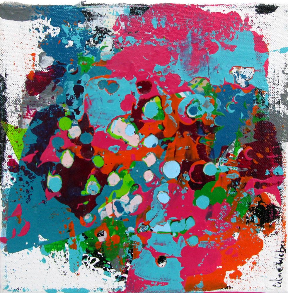 Tableau de CELINE WEBER a pour titre STONE 4 style abstrait dim : CELINE WEBERprix:100