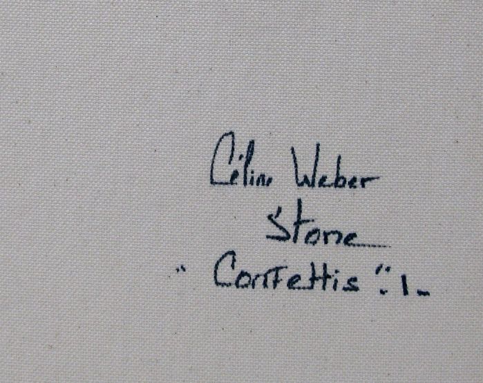 Tableau de CELINE WEBER a pour titre STONE CONFETTIS 1 style abstrait dim : CELINE WEBERprix:290