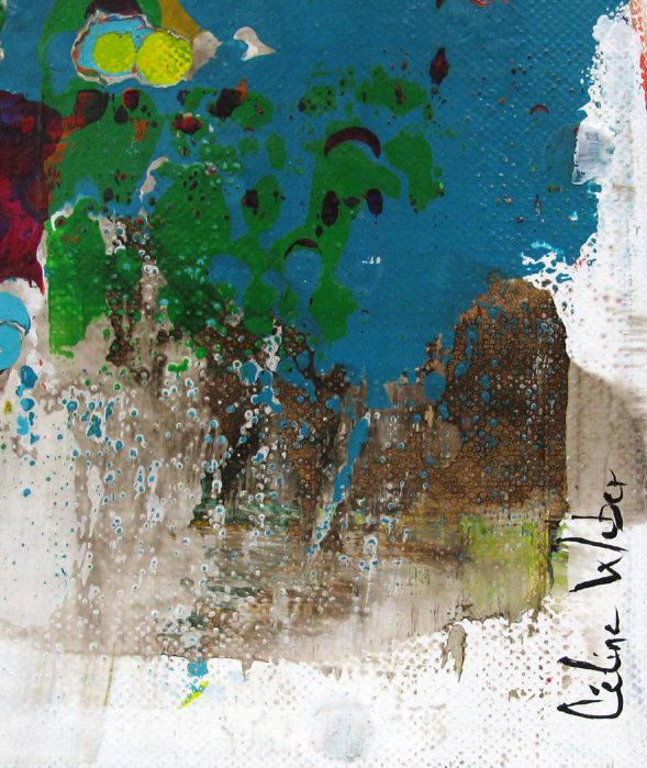 Tableau de CELINE WEBER a pour titre STONE CONFETTIS 2 style abstrait dim : CELINE WEBERprix:290
