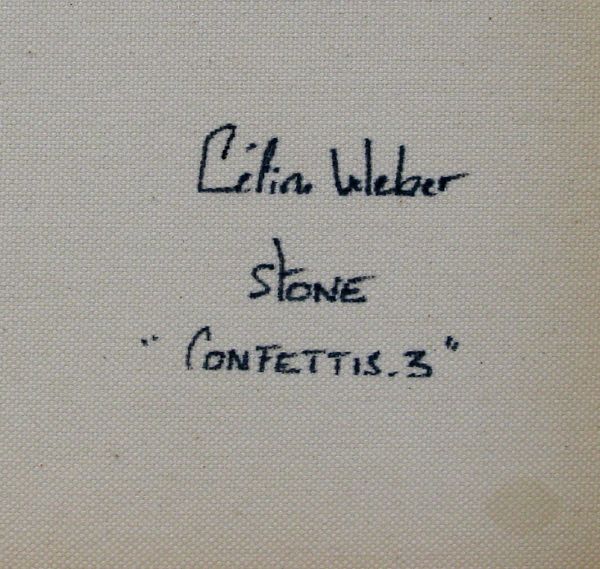 Tableau de CELINE WEBER a pour titre STONE CONFETTIS 3 style abstrait dim : CELINE WEBERprix:290