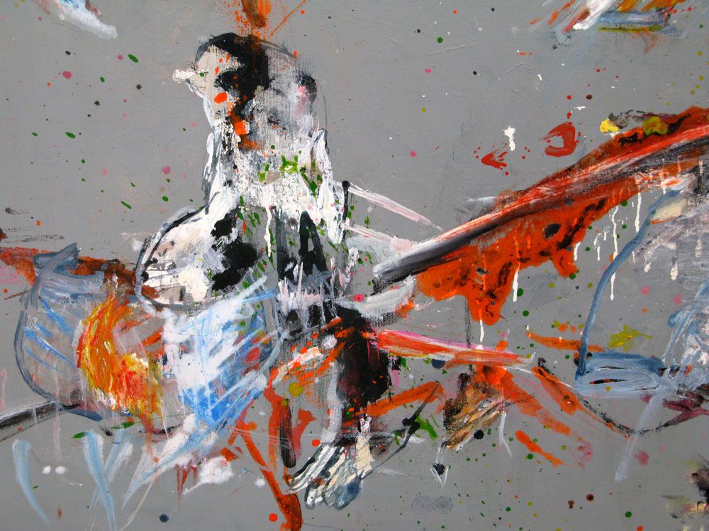 Tableau de RINGER HERVE a pour titre SANS TITRE style abstrait dim : RINGER HERVEprix:450