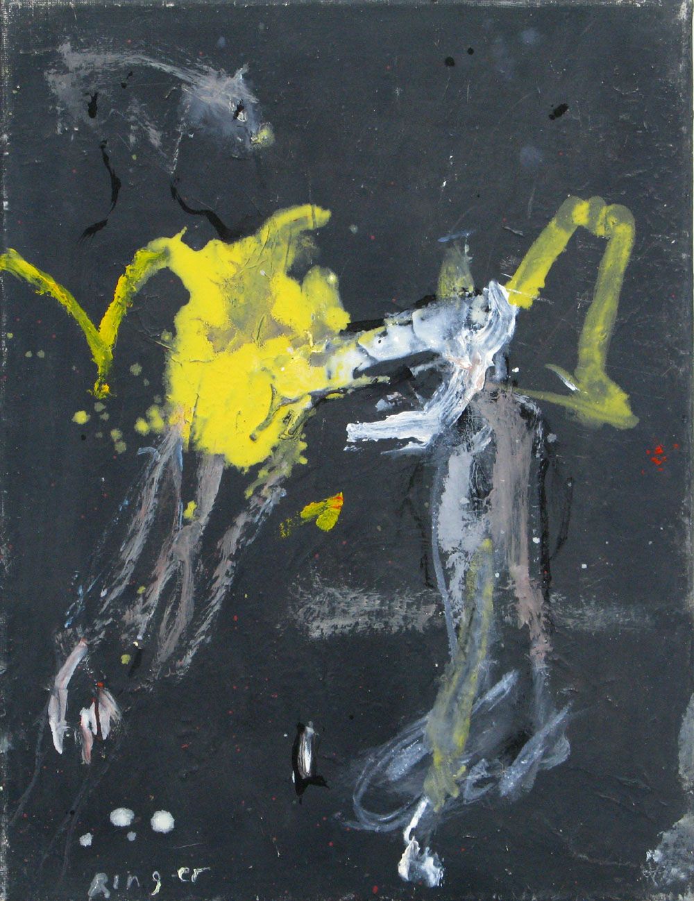 Tableau de RINGER HERVE a pour titre SANS TITRE style abstrait dim : RINGER HERVEprix:160