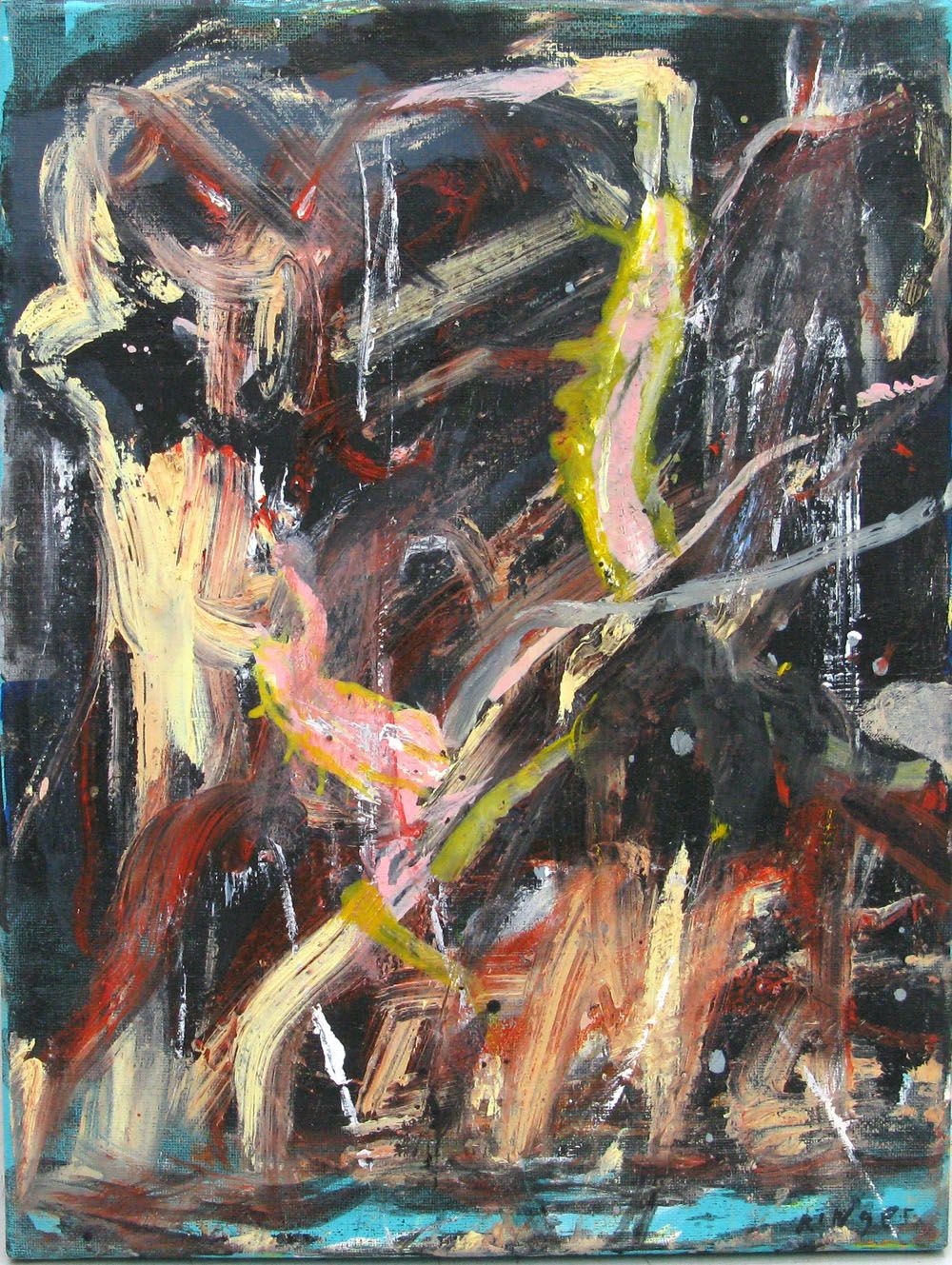 Tableau de RINGER HERVE a pour titre SANS TITRE style abstrait dim : RINGER HERVEprix:160