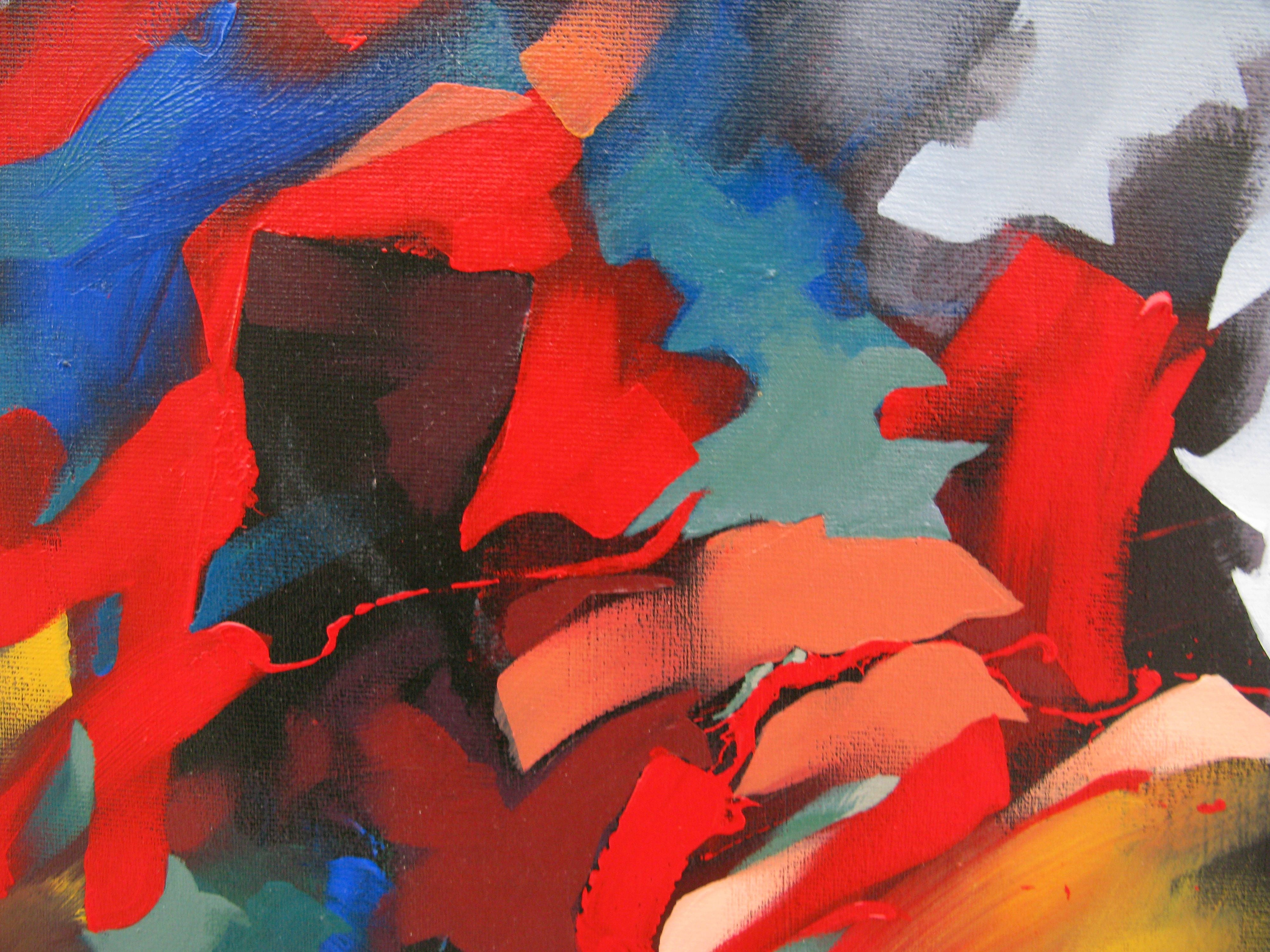 Tableau de BRUNEAU a pour titre Saut de puce style abstrait dim : BRUNEAUprix:300