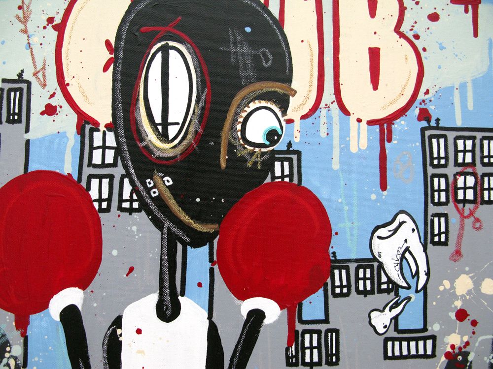 Tableau de DIDIER GOMEZ a pour titre Savate club style street pop art dim : DIDIER GOMEZprix:290