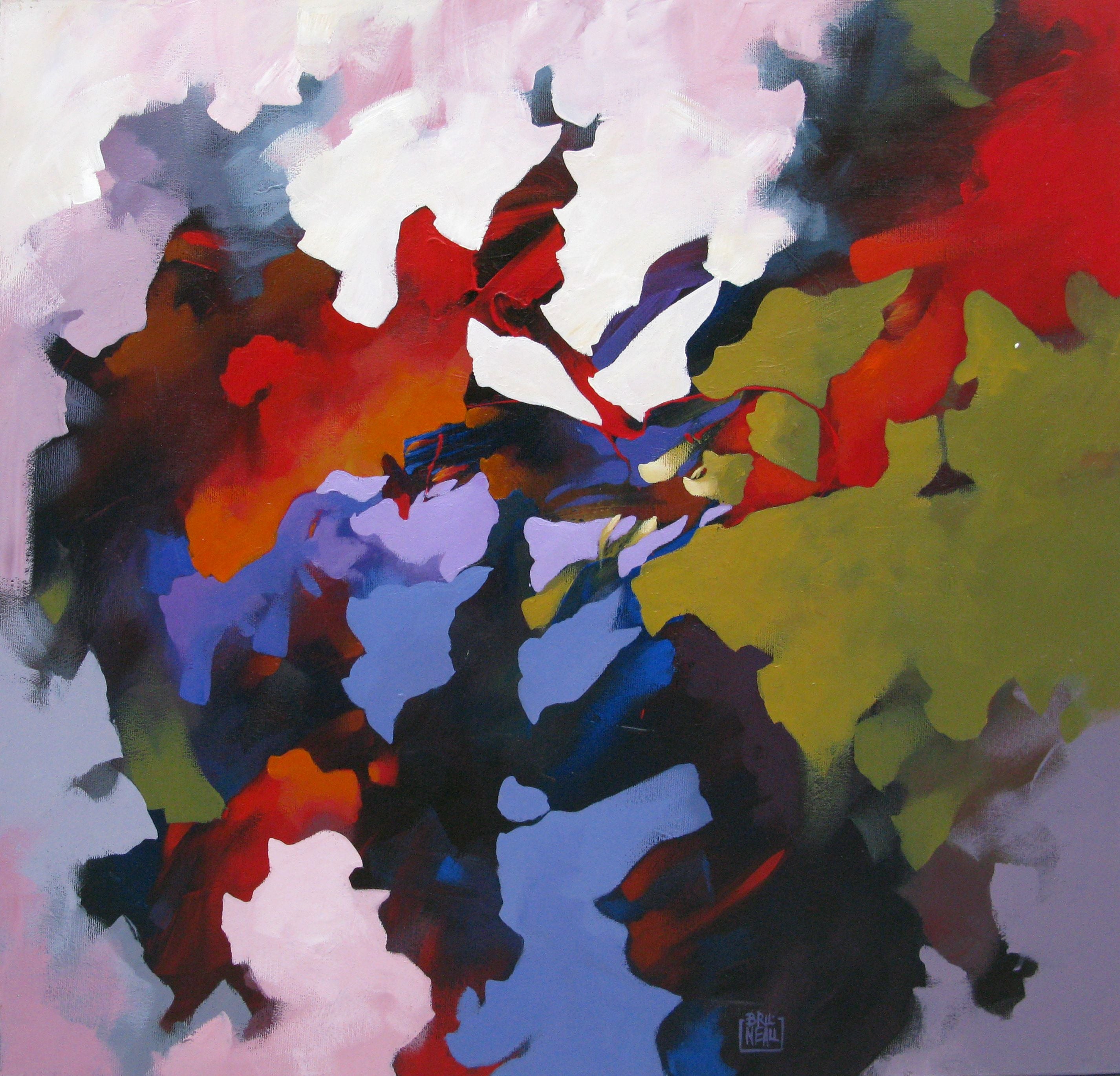 Tableau de BRUNEAU a pour titre Scarface style abstrait dim : BRUNEAUprix:300