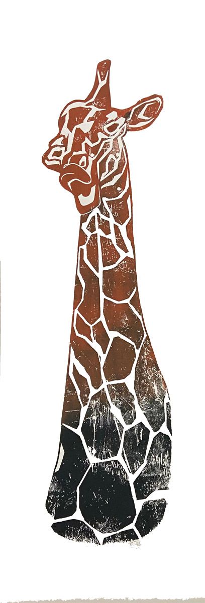 Editions d'art de OSRU a pour titre SKATE/GIRAFE MARRON style figuratif dim : OSRUprix:70