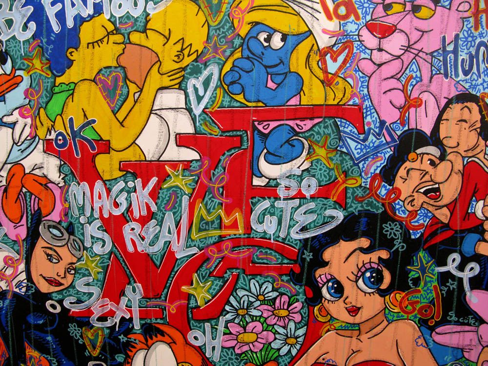 Tableau de RICO SAB a pour titre So much Love style street pop art, street art dim : RICO SABprix:2200