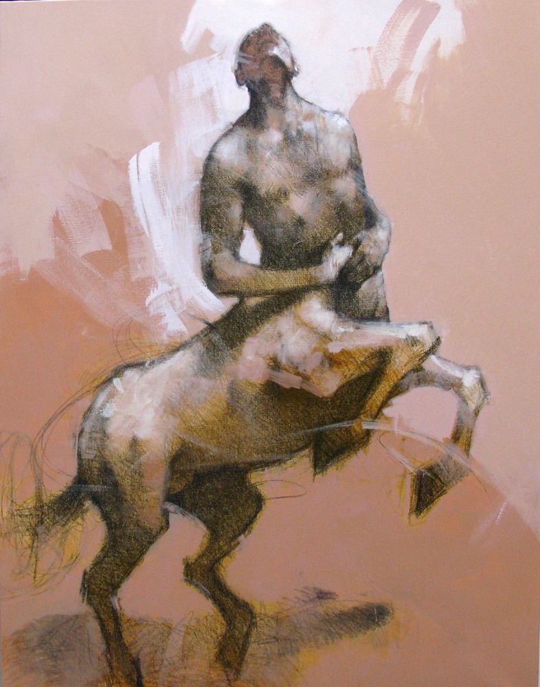 Tableau de MASSEBEUF Olivier a pour titre Solar Centaur style figuratif dim : MASSEBEUF Olivierprix:1500