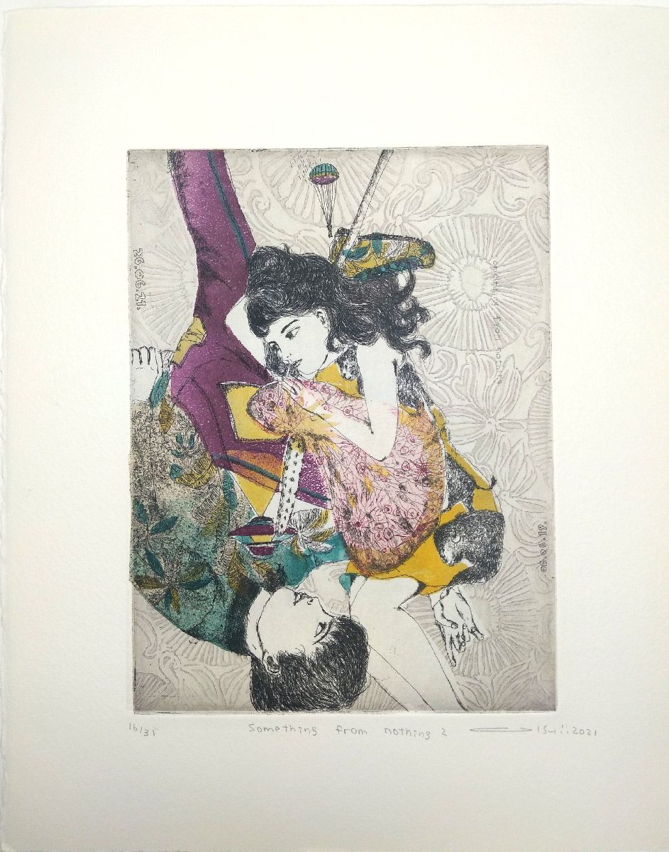 Editions d'art de ATSUKO ISHII a pour titre Something grom Nothing 2 style figuratif dim : ATSUKO ISHIIprix:130