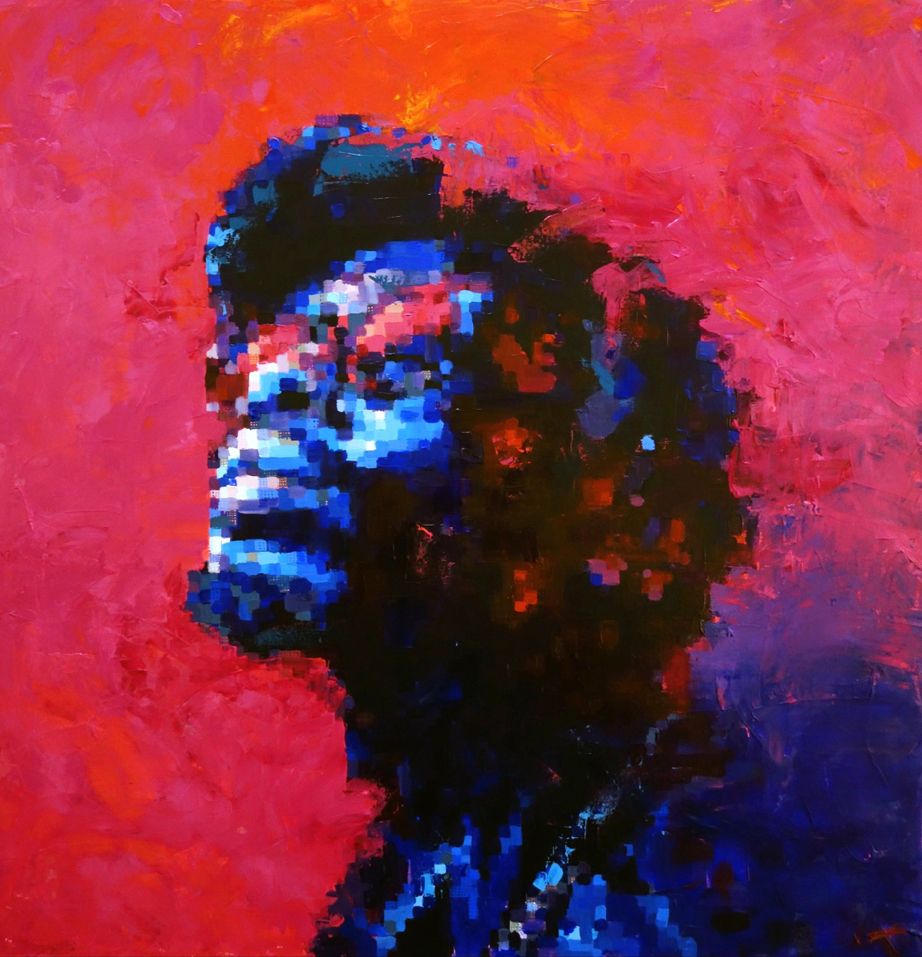 Tableau de NICOLAS JESBAC a pour titre SOUL #2 style figuratif, graphique dim : NICOLAS JESBACprix:1100