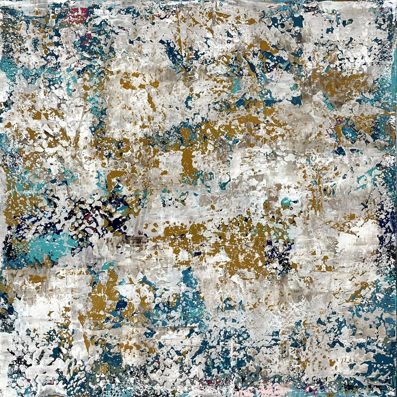 Tableau de CELINE WEBER a pour titre Stone style abstrait dim : CELINE WEBERprix:950
